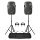 2x VONYX AP1200A  ACTIVE SPEAKERS WITH A STAND
