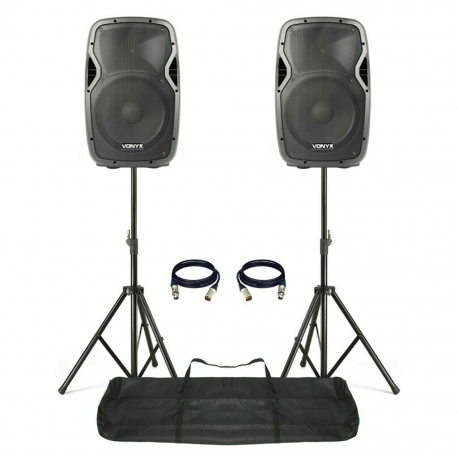 2x VONYX AP1200A  ACTIVE SPEAKERS WITH A STAND