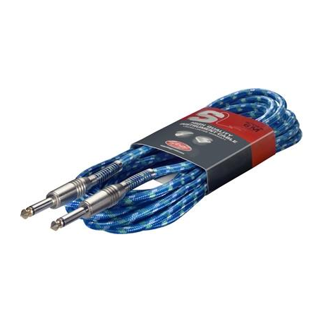 S-Series, phone-plug/phone-plug, Vintage Tweed Instrument cable  Blue 6 m