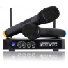 Universal LCD Dual Channel 2 Mic Professional Handheld UHF KTV Karaoke Wireless Microphone