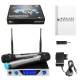 Universal LCD Dual Channel 2 Mic Professional Handheld UHF KTV Karaoke Wireless Microphone