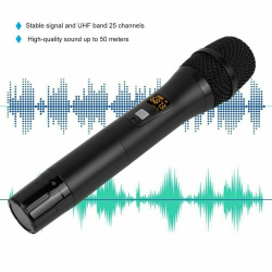 UHF 25 CH Wireless  Handheld Microphone Mic System Karaoke LCD Display
