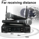 Professional 2 Channel UHF Wireless Dual Microphone Cordless