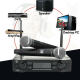 Professional 2 Channel UHF Wireless Dual Microphone Cordless