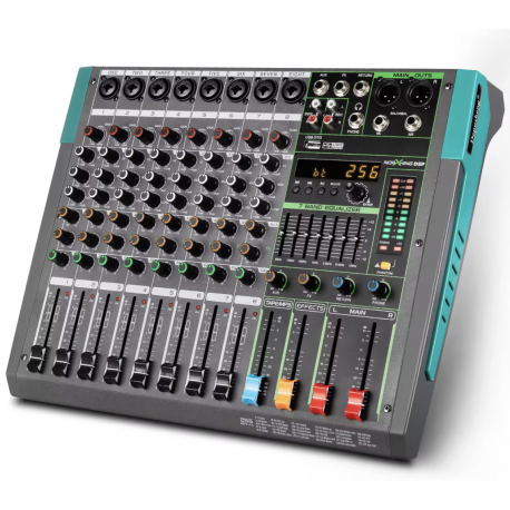 OEM MG8 USB Connection Built-in 256 Reverb Effect 8 Channels Digital Powered Audio Mixer Console