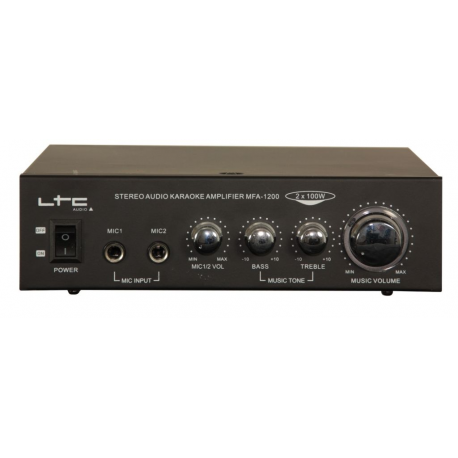 STEREO KARAOKE AMPLIFIER LTC MFA1200BL, BLACK MFA 1200 BL