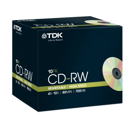 CD-RW rewritable TDK 80mins