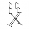 Height Adjustable 3 Tier Keyboard Stand