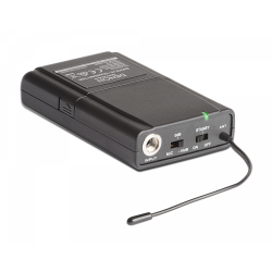 UHF Belt Pack Transmitter with Headset and Lavalier Microphones